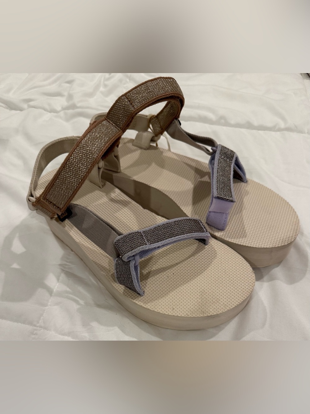 Teva Midform Universal Karina Metallic Platform Sandals Women's Size 10 NWT